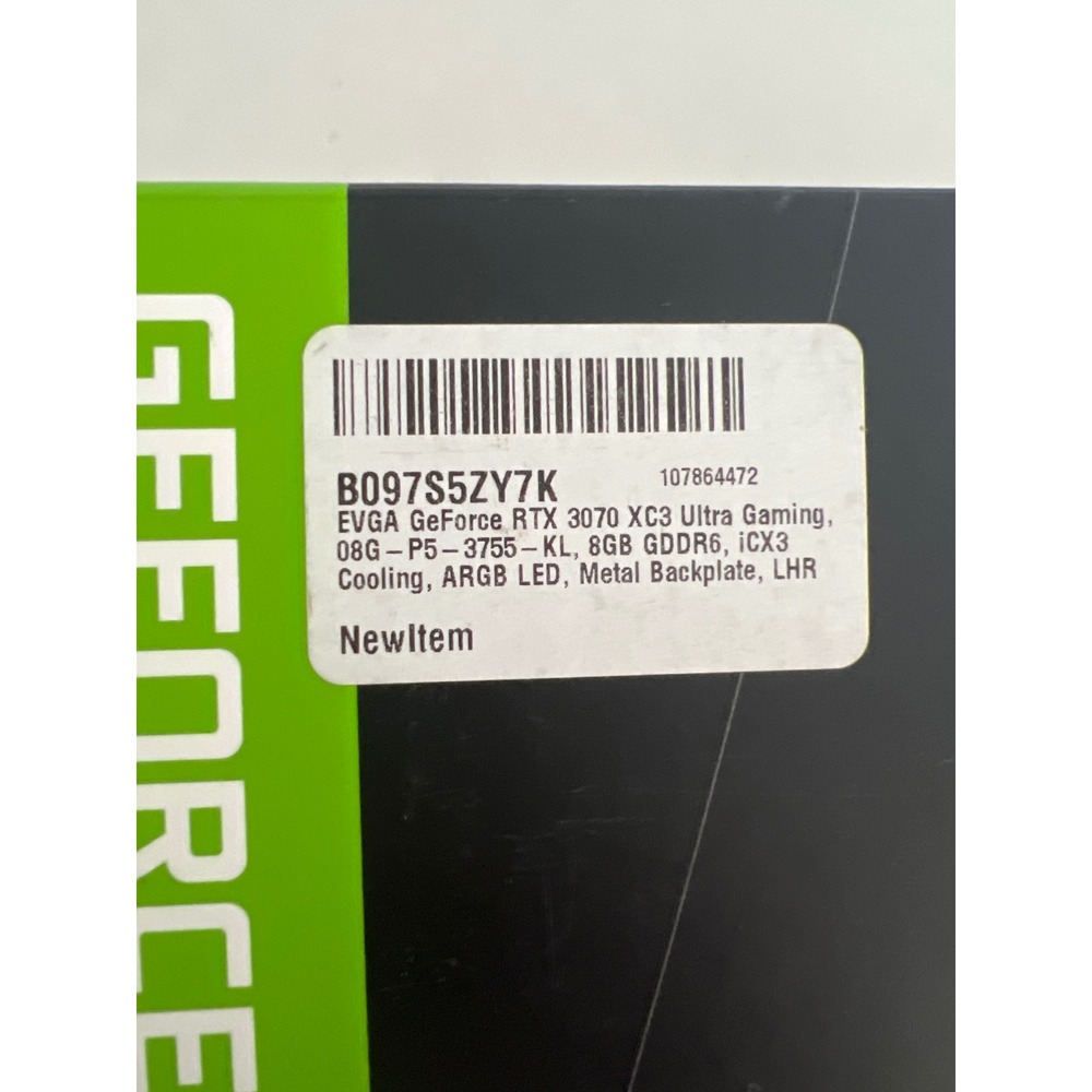 EVGA GeForce RTX 3070 XC3 Ultra Gaming 8GB GDDR6 LHR Graphics Card08G-P5-3755-KL - Picture 3 of 8